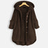 WARME DAMENJACKE MIT KAPUZE UND KNOPFLEISTE | STILVOLL WARM